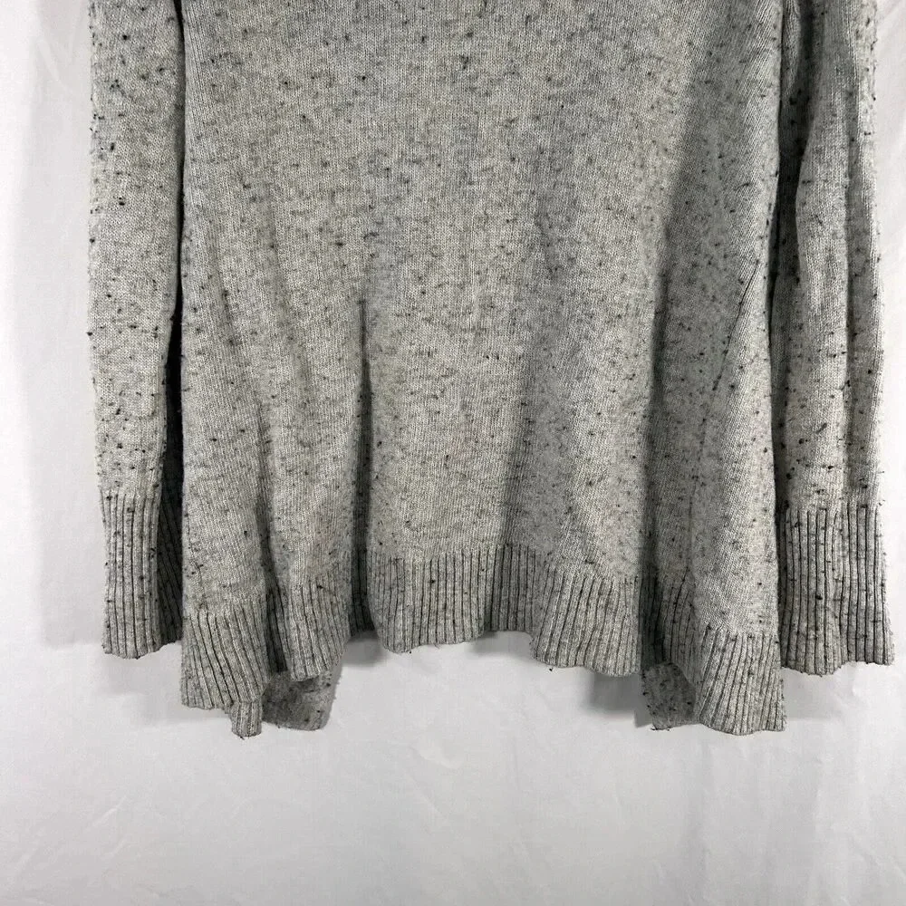 J. Crew Cardigan Women's Small Grey Wool Blend Open Front Long Sleeve
